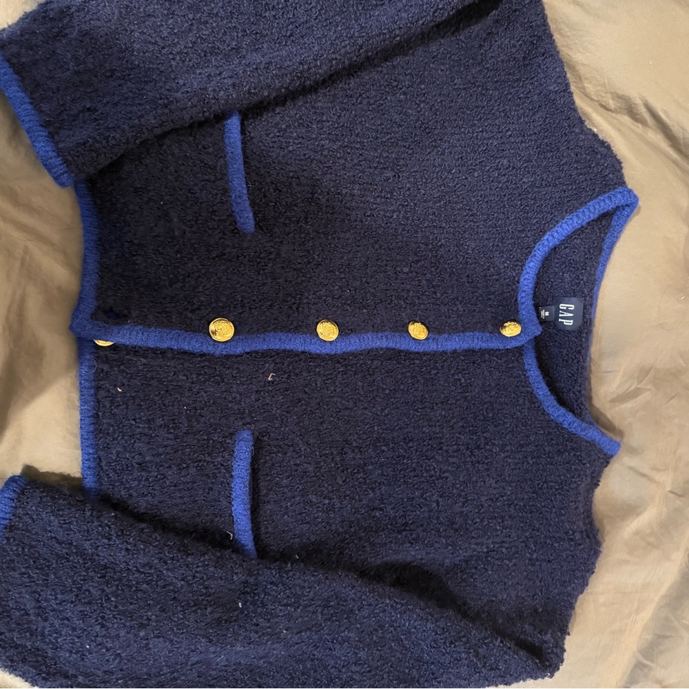 GAP Deep Blue Sweater with Gold Accent